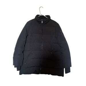 Nautica Mens Black Long Sleeve Zip Front Quilted Puffer Jacket Size XL